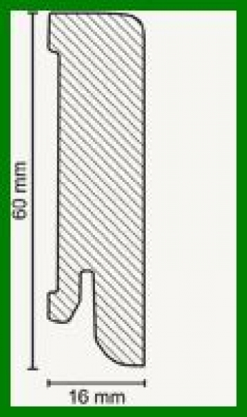 Sockelleiste Echtholzfurniert Eiche lackiert